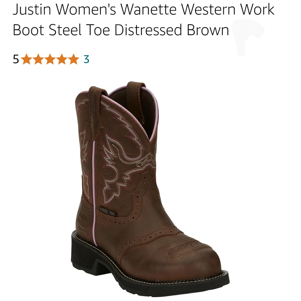 Justin Boots Women's Brown Western Work Boot